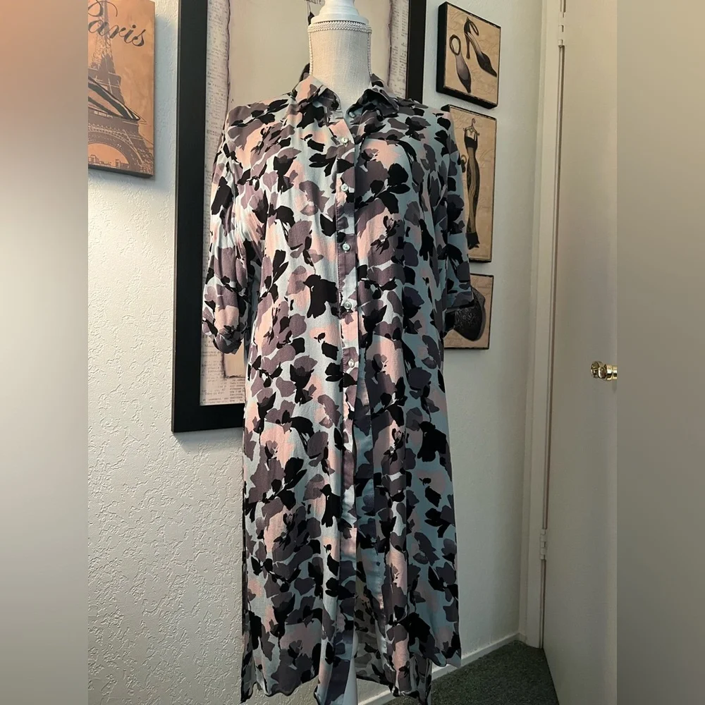 Maeve Anthropologie blue tunic long flowy blouse - Picture 2 of 7